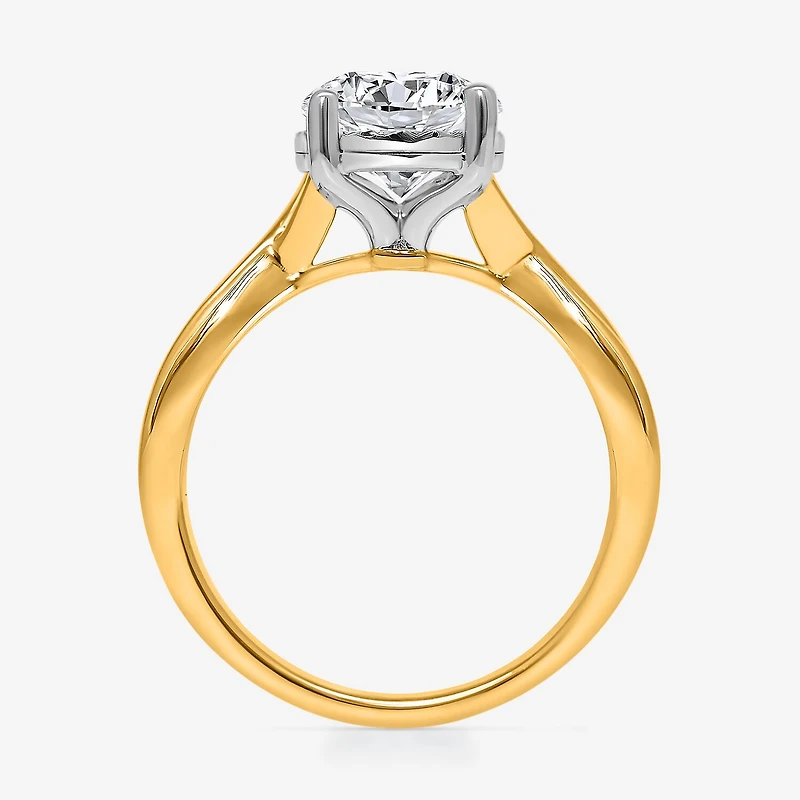 (I / Si2) Womens 2 CT. T.W. Lab Grown White Diamond Sterling Silver Round Solitaire Engagement Ring