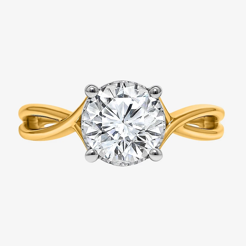 (I / Si2) Womens 2 CT. T.W. Lab Grown White Diamond Sterling Silver Round Solitaire Engagement Ring