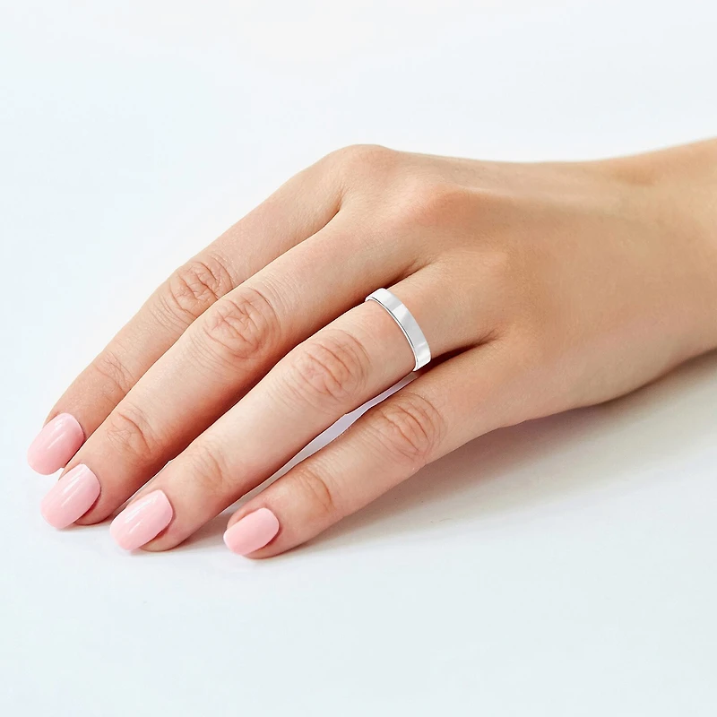 Womens 4MM 10K or 14K Gold Wedding Band