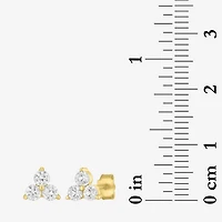Yes, Please! Womens Lab Created White Sapphire 14K Gold Over Silver 2 Pair Jewelry Set