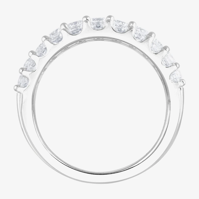 (F, Si2) Womens 2 CT. T.W. Lab Grown White Diamond Sterling Silver Band