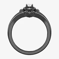 Enchanted Disney Fine Jewelry (F,Si1), Maleficent Womens 1/4 CT. T.W. Lab Grown White Diamond Sterling Silver Cocktail Ring