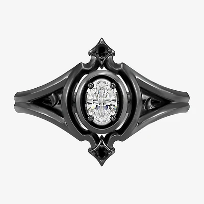 Enchanted Disney Fine Jewelry (F,Si1), Maleficent Womens 1/4 CT. T.W. Lab Grown White Diamond Sterling Silver Cocktail Ring
