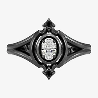 Enchanted Disney Fine Jewelry (F,Si1), Maleficent Womens 1/4 CT. T.W. Lab Grown White Diamond Sterling Silver Cocktail Ring