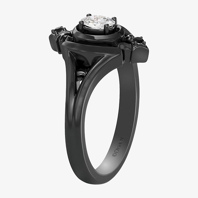 Enchanted Disney Fine Jewelry (F,Si1), Maleficent Womens 1/4 CT. T.W. Lab Grown White Diamond Sterling Silver Cocktail Ring
