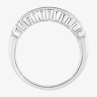 (F/Si2) Womens 3 CT. T.W. Lab Grown White Diamond Sterling Silver Cocktail Ring