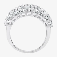 (G, Si1-Si2) Womens 4 CT. T.W. Lab Grown White Diamond Sterling Silver Band