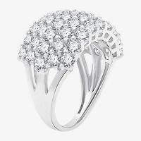 (G, Si1-Si2) Womens 4 CT. T.W. Lab Grown White Diamond Sterling Silver Band