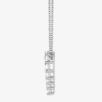 (F, Si2) Womens 1 CT. T.W. Lab Grown White Diamond Sterling Silver Heart 18 Inch Pendant Necklace