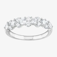 (F, Si2) Womens 1 CT. T.W. Lab Grown White Diamond Sterling Silver Cocktail Ring