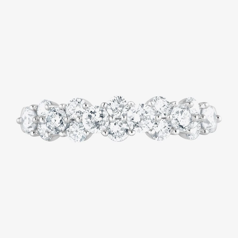 (F, Si2) Womens 1 CT. T.W. Lab Grown White Diamond Sterling Silver Cocktail Ring