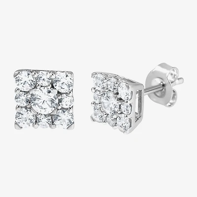 Diamond Blossom (F, Si2) 1 CT. T.W. Lab Grown White Diamond Sterling Silver 7mm Stud Earrings