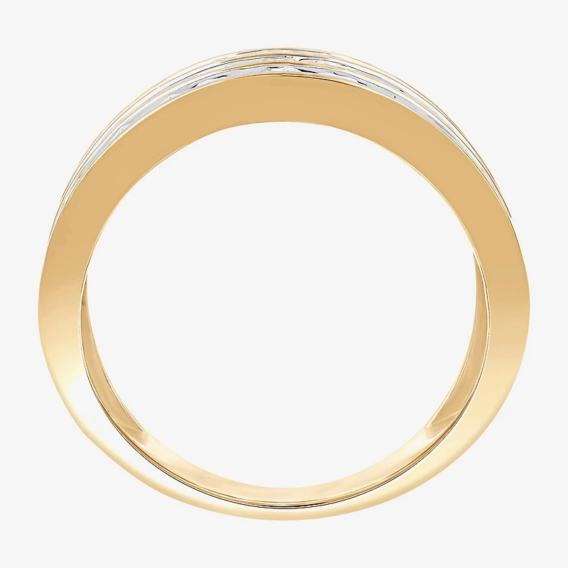 (G, Si1-Si2) Womens 2 CT. T.W. Lab Grown White Diamond 14K Gold Over Silver Band