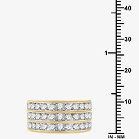 (G, Si1-Si2) Womens 2 CT. T.W. Lab Grown White Diamond 14K Gold Over Silver Band