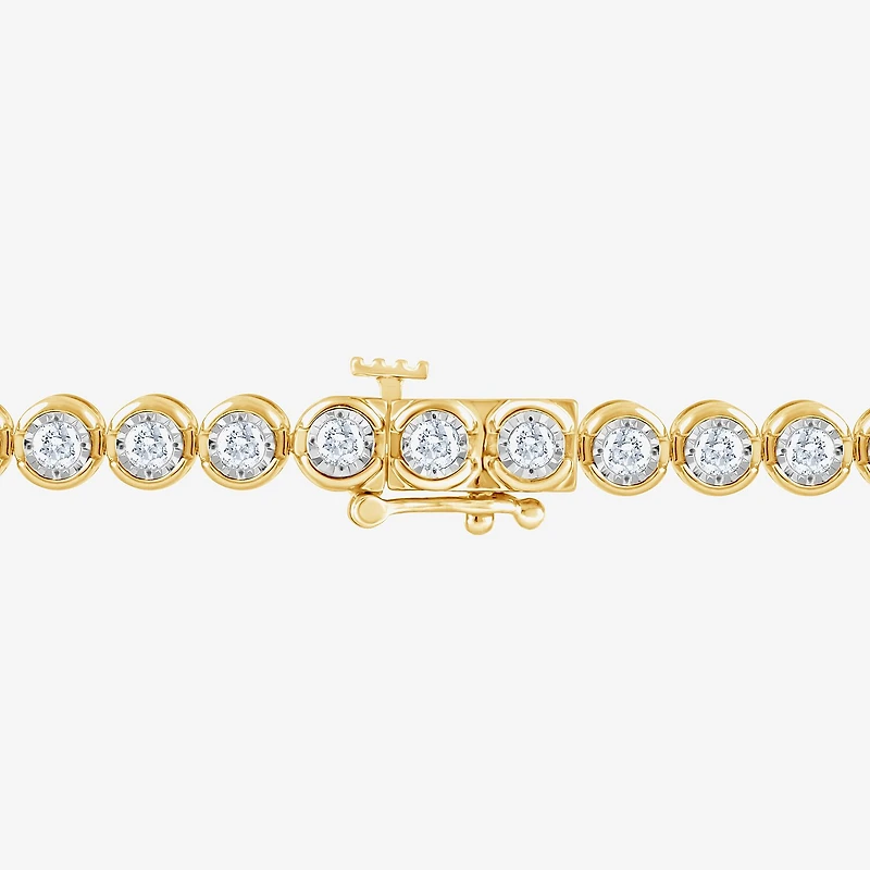 (F, Vs2) Womens 2 CT. T.W. Lab Grown White Diamond 14K Gold Over Silver 7 Inch Tennis Bracelet