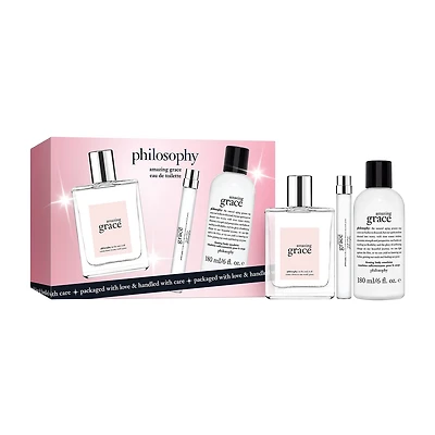 Philosophy Amazing Grace Edt 3 Pc Set ($143 Value)
