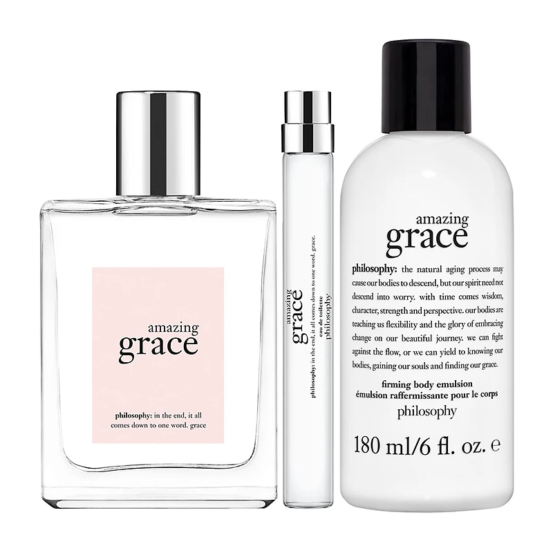 Philosophy Amazing Grace Edt 3 Pc Set ($143 Value)