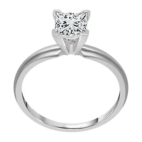 Deluxe Collection (I / I2) Womens 1 CT. Genuine White Diamond 14K White Gold Solitaire Engagement Ring