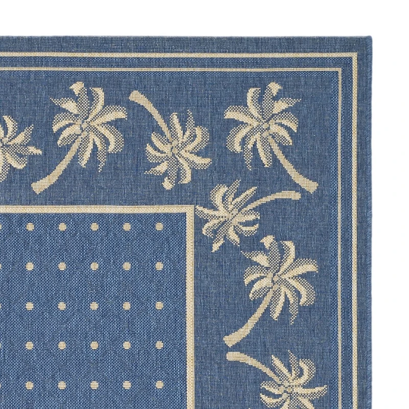 Safavieh Courtyard Collection Moema Floral Indoor/Outdoor Runner Rug
