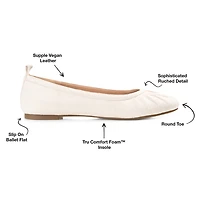 Journee Collection Tannya Womens Round Ballet Flats