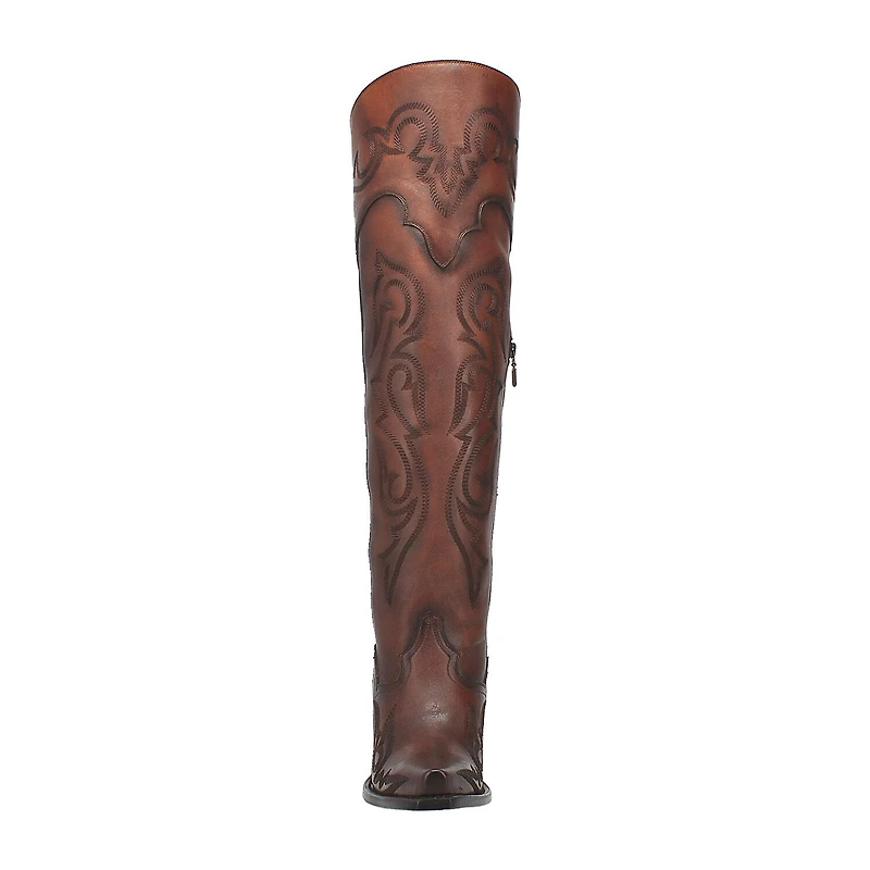 Dan Post Womens Wide Calf Block Heel Over the Knee Boots
