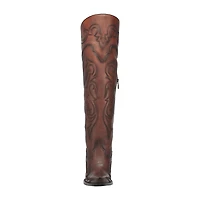 Dan Post Womens Wide Calf Block Heel Over the Knee Boots