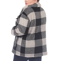 White Mark Womens Plus Lightweight Shirt Jacket