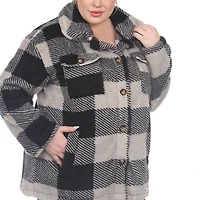 White Mark Womens Plus Lightweight Shirt Jacket