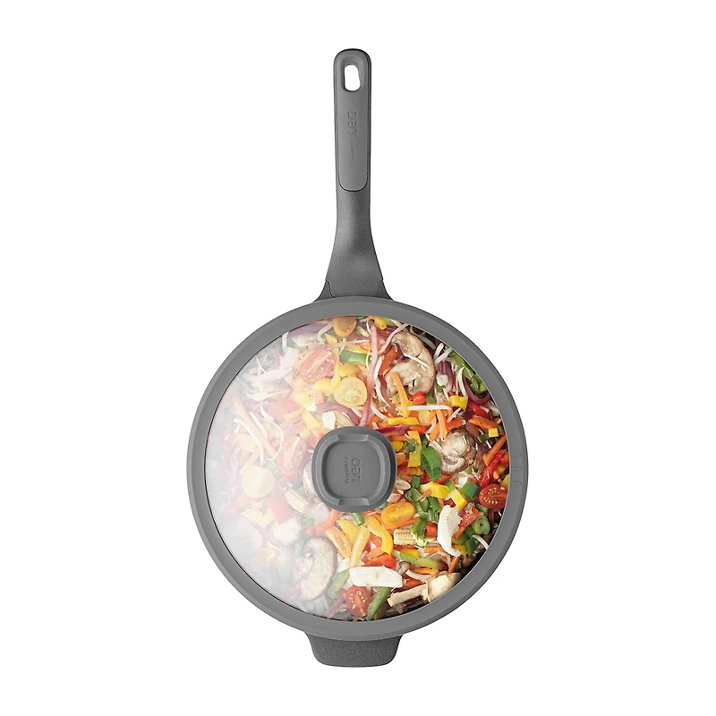 BergHOFF Stone+ Ceramic Non-Stick 11" Wok with Lid