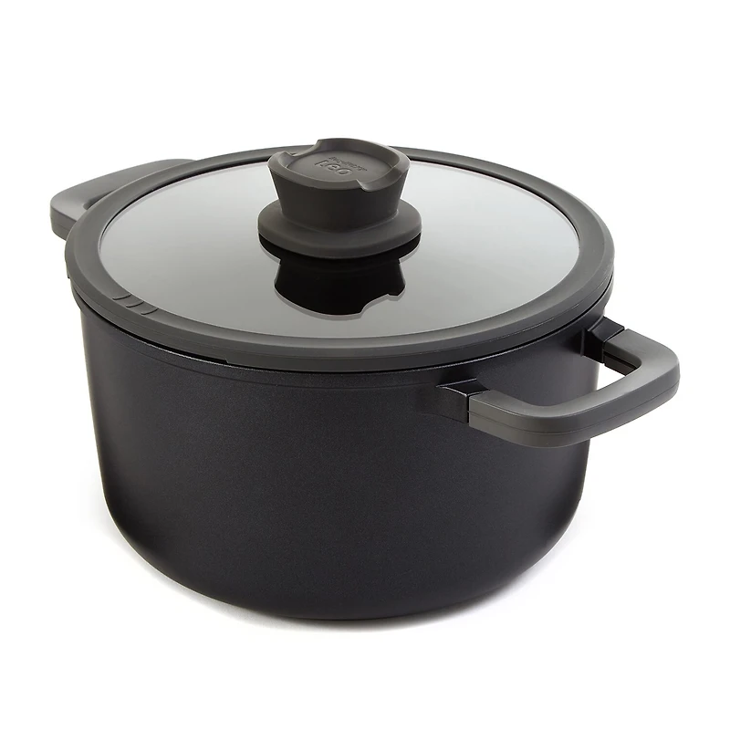 BergHOFF Leo Stone+ Cramic -qt. Non-Stick Stockpot with Lid