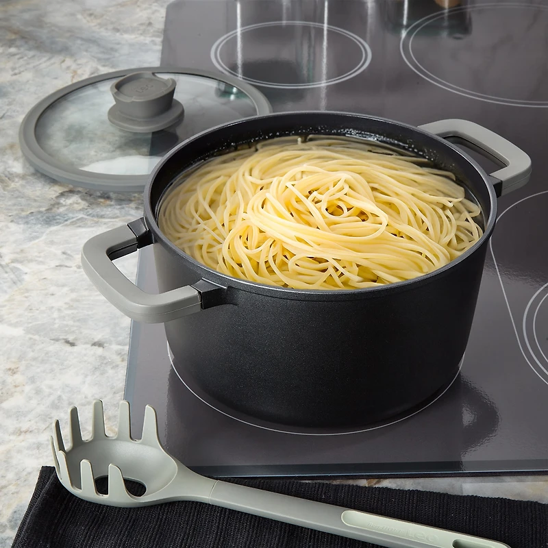 BergHOFF Leo Stone+ Cramic -qt. Non-Stick Stockpot with Lid