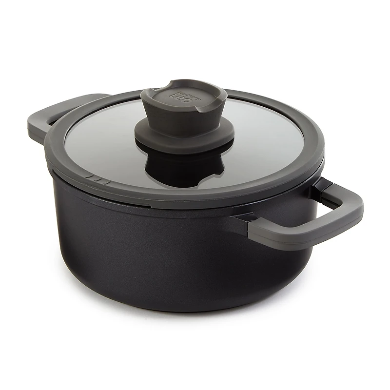 BergHOFF Leo Stone+ Cramic 3-qt. Non-Stick Stockpot with Lid