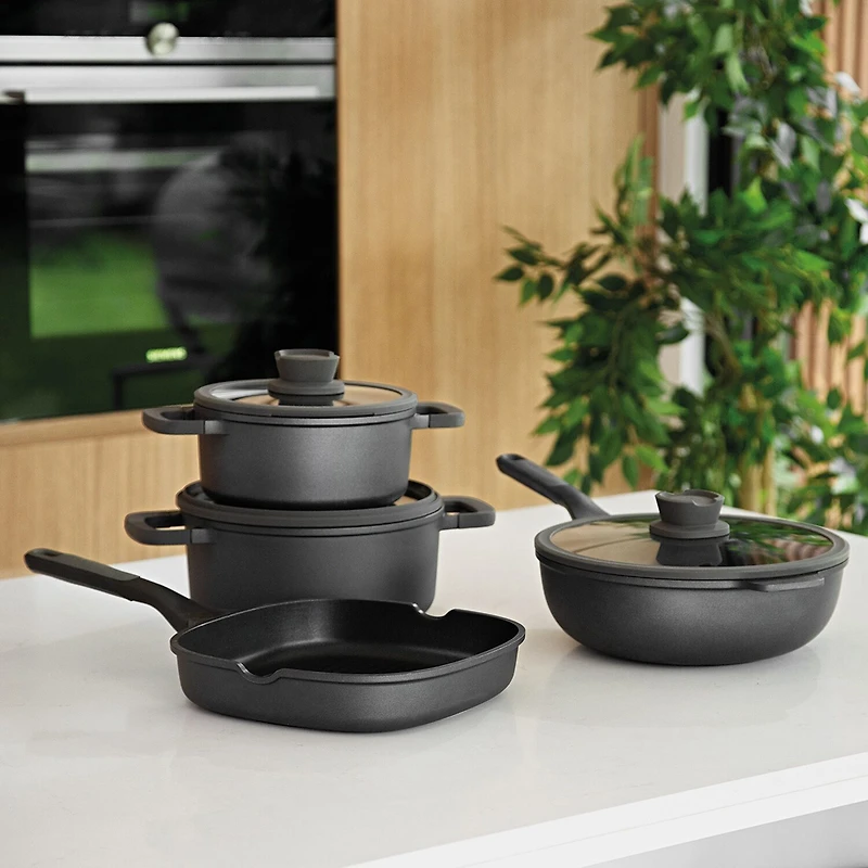 BergHOFF Leo Stone+ Cramic 3-qt. Non-Stick Stockpot with Lid