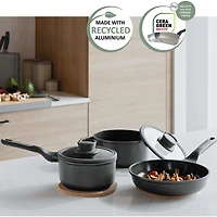 BergHOFF Leo Stone+ Ceramic 2-qt. Non-Stick Sauce Pan with Lid