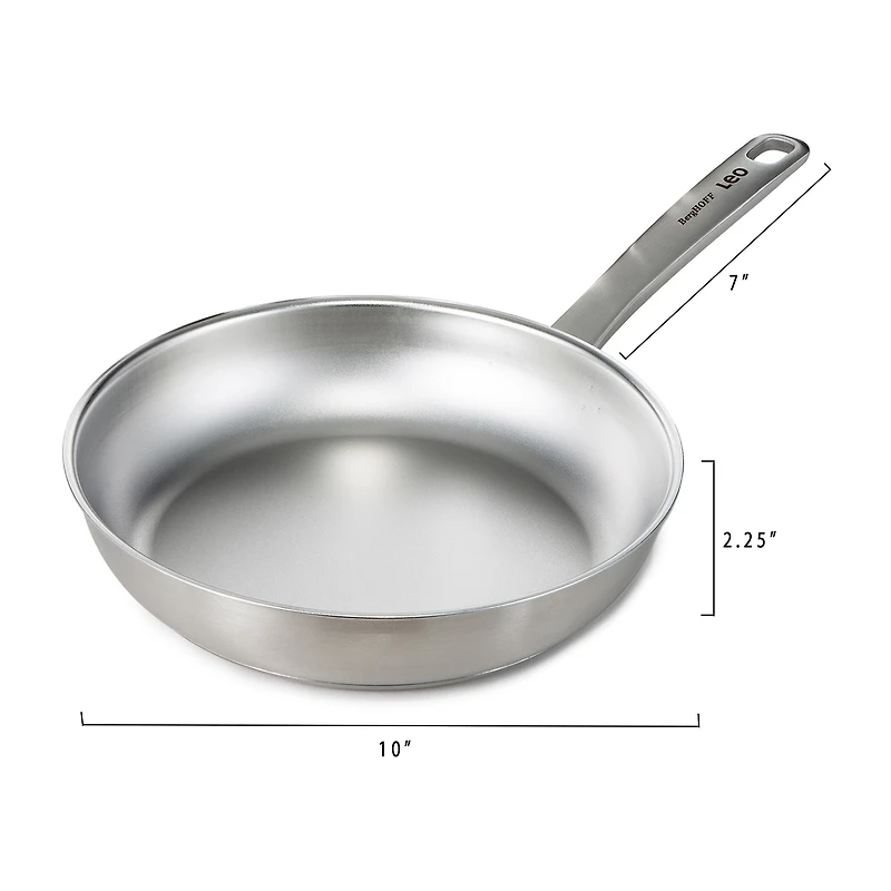 BergHOFF Leo Graphite Recycled 18/10 Stainless Steel 10" Frying Pan