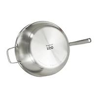 BergHOFF Leo Graphite Recycled 18/10 Stainless Steel 11" Wok with Glass Lid