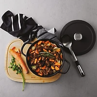 BergHOFF Leo Graphite Enamel Cast Iron 10.25" Round Grill Pan