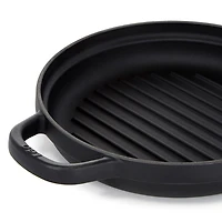 BergHOFF Leo Graphite Enamel Cast Iron 10.25" Round Grill Pan