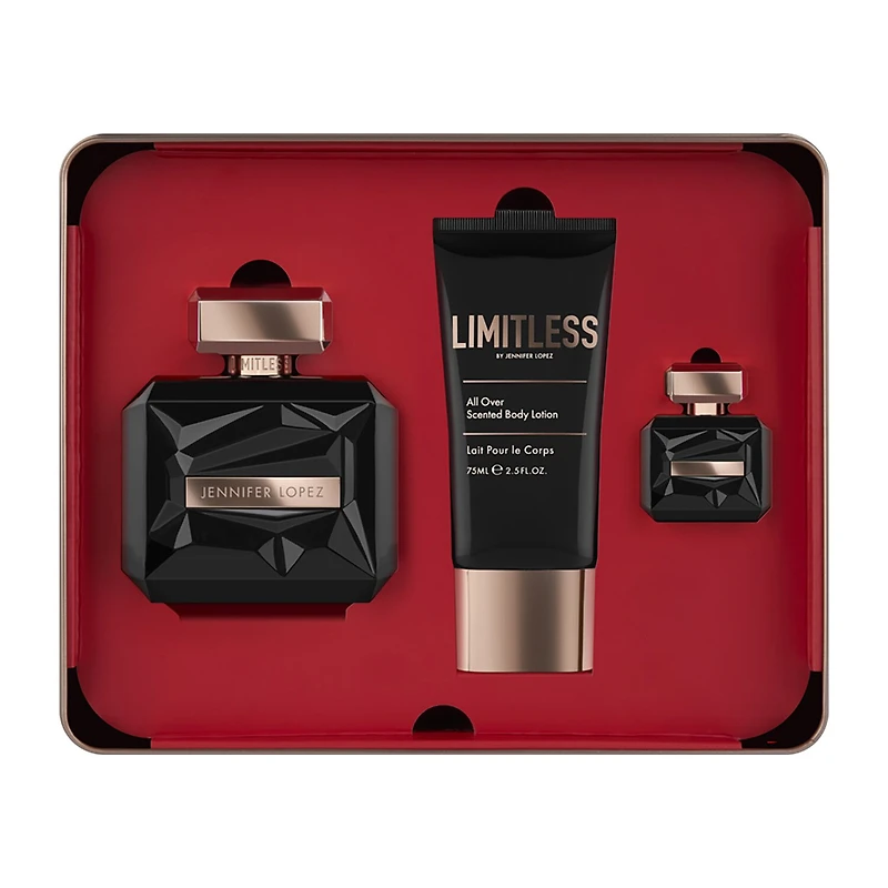 JENNIFER LOPEZ Limitless 3.4 Oz Eau De Parfum 3-Pc Gift Set ($107 Value) Perfume Set