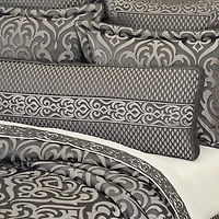 Queen Street Blythe Silver Rectangular Throw Pillow