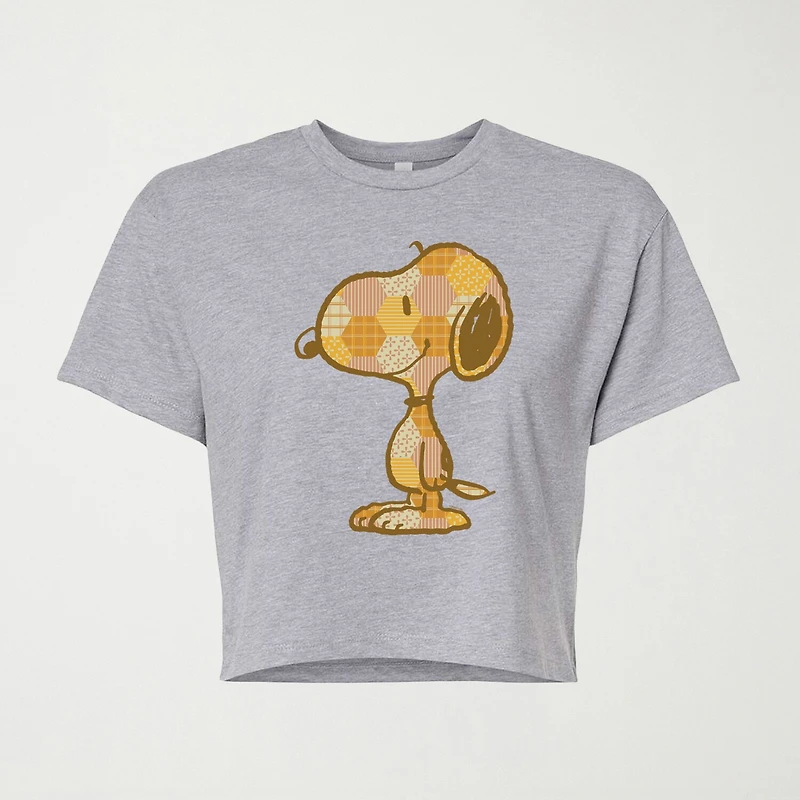 Womens Crew Neck Short Sleeve Regular Fit Snoopy Graphic T-Shirt