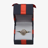 (I, I2) Womens 1 CT. T.W. Lab Grown White Diamond 10K Gold Cluster Cocktail Ring