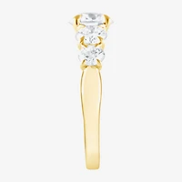 (F / Vs2) Womens 3 CT. T.W. Lab Grown White Diamond 14K Gold Round 5-Stone Engagement Ring