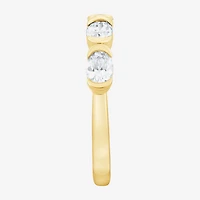 (F / Vs2) Womens 1 CT. T.W. Lab Grown White Diamond 10K Gold 5-Stone Band