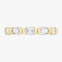 (F / Vs2) Womens 1 CT. T.W. Lab Grown White Diamond 10K Gold 5-Stone Band