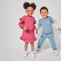Okie Dokie Toddler & Little Girls Round Neck Long Sleeve T-Shirt