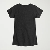 Little & Big Kid Girls Crew Neck Short Sleeve Regular Fit Graphic T-Shirt