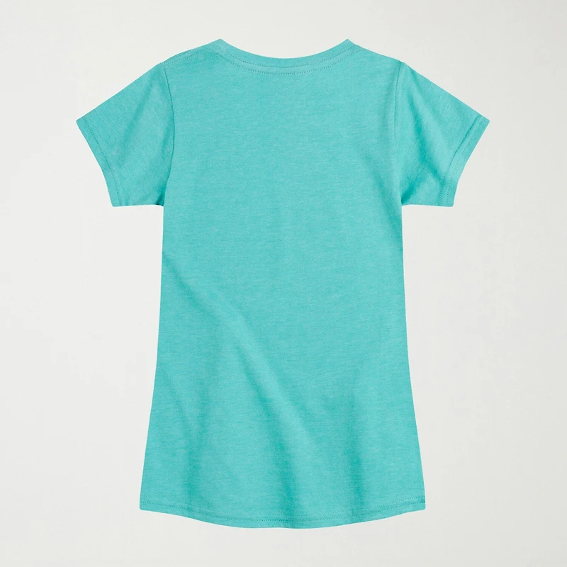 Little & Big Kid Girls Crew Neck Short Sleeve Regular Fit Snoopy Graphic T-Shirt