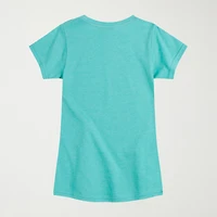 Little & Big Kid Girls Crew Neck Short Sleeve Regular Fit Snoopy Graphic T-Shirt