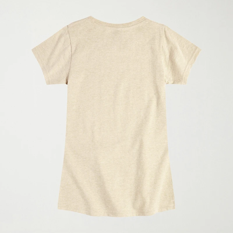 Little & Big Kid Girls Crew Neck Short Sleeve Regular Fit Snoopy Graphic T-Shirt